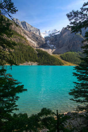 Moraine Lake at the Banff National Park in Canadaの写真素材