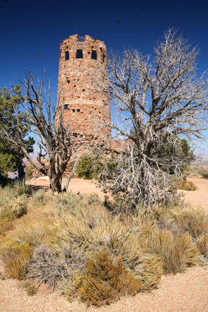 Watchtower at the Grand Canyon National Park in the USAのeditorial素材