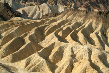 Rock formations at the Zabriskie Point at the Death Valley National Park in the USAのeditorial素材
