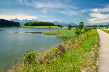 Lake Illasbergsee in Bavaria - Germanyの写真素材