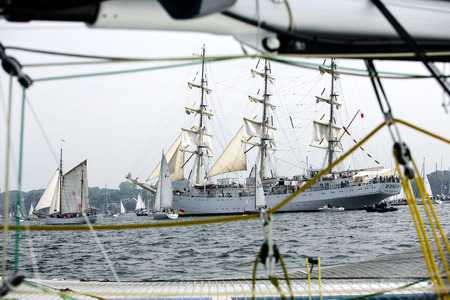 Largest parade of windjammers in the world during Kiel Weekのeditorial素材