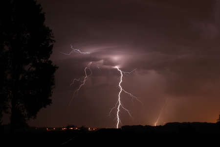 lightning in Netherlandsの写真素材