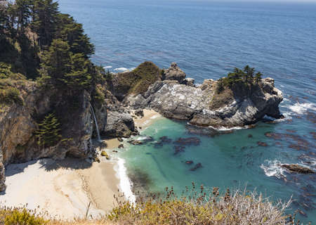 water fall in julia burns state parkの写真素材