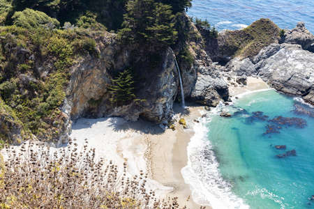 water fall in julia burns state parkの写真素材