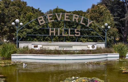 beverly hills sign in LAのeditorial素材