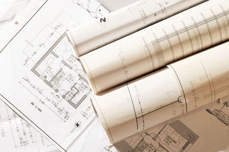 plans for house constructionの写真素材
