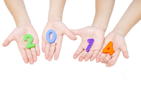 Hand holding 2014の写真素材