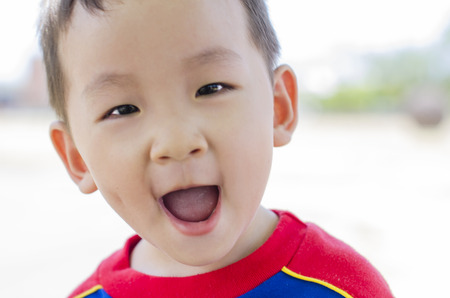 Smart kid smilingの写真素材