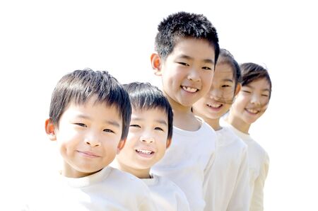 Group of happy kidsの写真素材