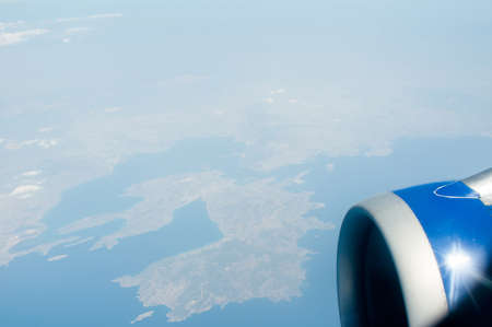 Airline portholeの写真素材