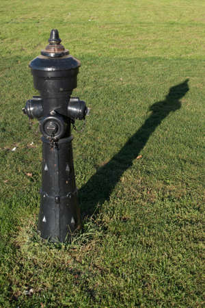 Old black fire hydrant