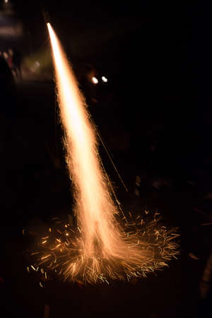 Fireworks rocket launch