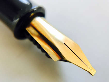 Tip of a fountain penの写真素材