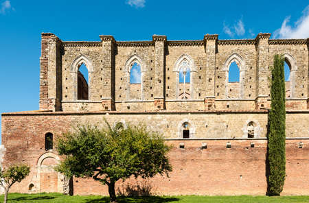 Abbey of Saint Galgano, Tuscany, Italyの写真素材