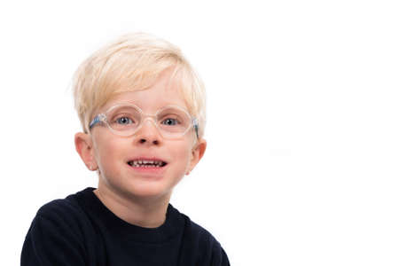 Handsome four year old boy portrait