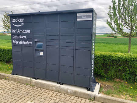Amazon locker located at a petrol station in Ostfildern, Germany