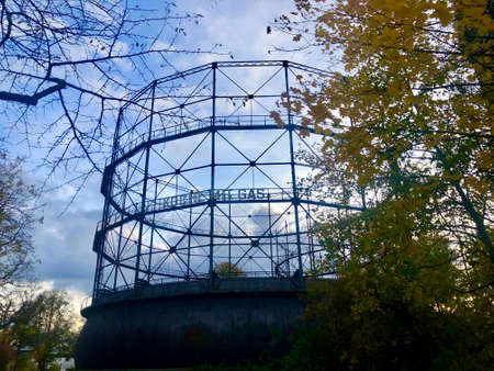 Gasworks with its towerの写真素材