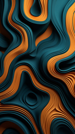 abstract background with organic lines - AI generatedの素材