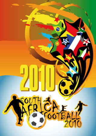 2010 World football competitionのイラスト素材