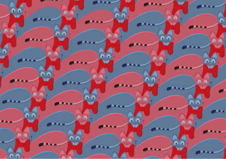 Cats pattern background