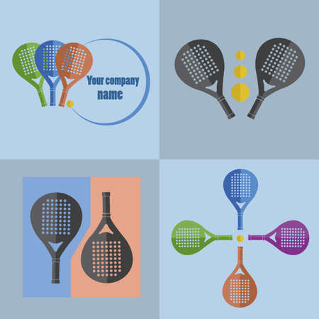 Symbols and paddle racket sportsのイラスト素材