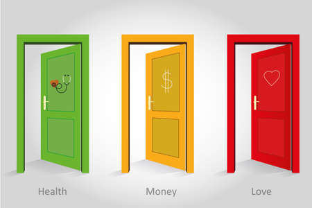 Health, money and love. のイラスト素材