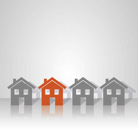 Choosing the best home to live. vector imageのイラスト素材
