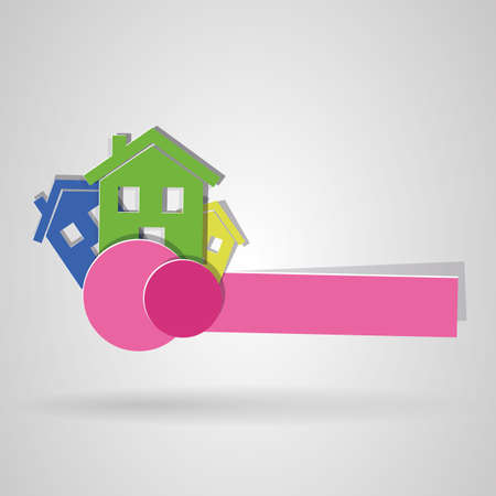 Logo of house colors. vector imageのイラスト素材