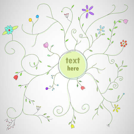 Floral background in vector formatのイラスト素材