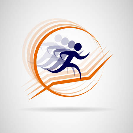 icon person running. Vector imageのイラスト素材