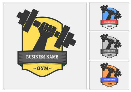 Gym: Strong arm lifting a dumbbellのイラスト素材