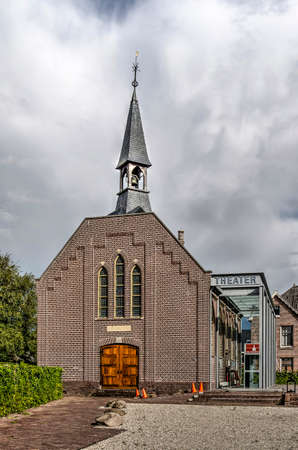 Ankeveen, The Netherlands, August 25, 2018: the former reformed church, now a theatreのeditorial素材