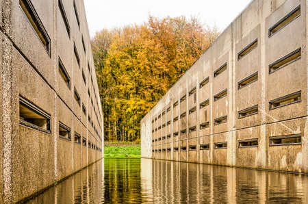 Marknesse, The Netherlands, November 9, 2019: interior view of the Deltawerk former experimental...