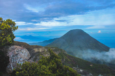 Pangrango Mountain that morningの写真素材