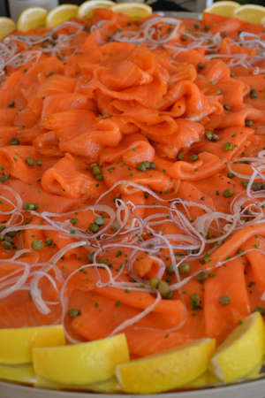 salmon platterの写真素材