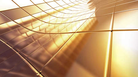 golden 3d abstraction backgroundの写真素材