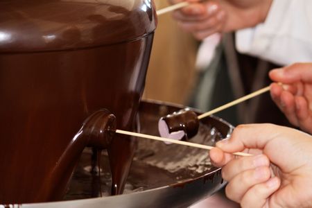 chocolate fountainの写真素材