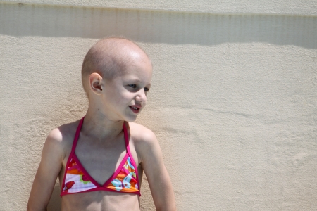 child recovering from cancerの写真素材