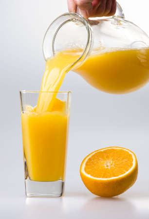 Juice to pour from pitcherの写真素材