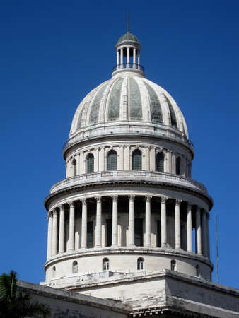 Closeup view of the famous Cuban Capitolの写真素材