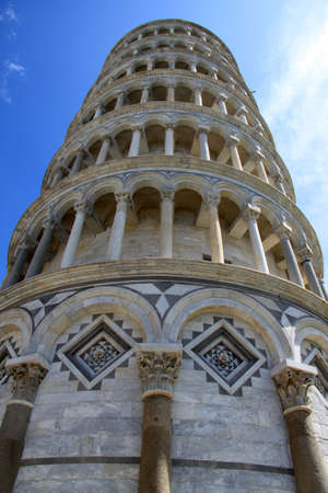 Famous leaning tower in Pisa  Italy  の写真素材