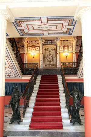 Stairs in the reception area of Achillion in Corfu, Greeceのeditorial素材