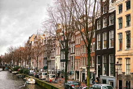 Amsterdam, The Netherlands, January 2, 2017: Everyday life in Amsterdam. Lifestyle.のeditorial素材