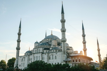 The world-famous Blue Mosque in Istanbul is also called Sultanahmet. Turkey.の写真素材