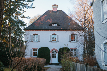 Exterior of the suburban house in Munich, Germanyの写真素材