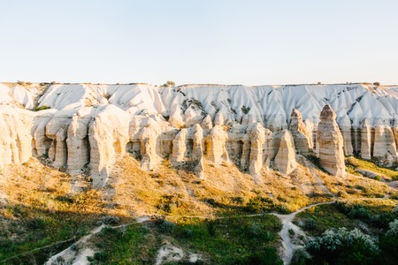 Beautiful view of the hills of Cappadocia. One of the sights of Turkey. Tourism, travel, beautiful...