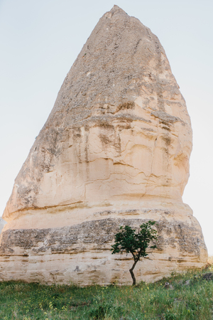 Beautiful view of the hills of Cappadocia. One of the sights of Turkey. Tourism, travel, nature.の写真素材