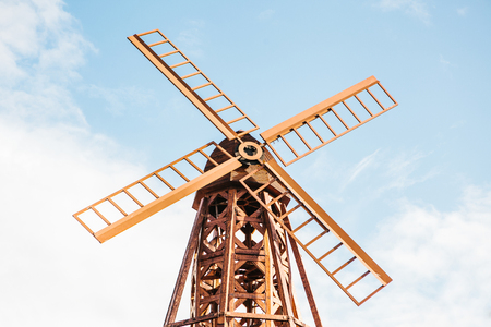 A typical traditional decorative mill used in Germany for decorating holidays including Christmas and Oktoberfest in different cities.の写真素材