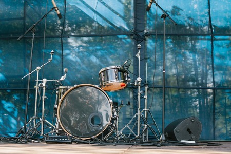 Musical instruments. Entertainment and outdoor concerts.の写真素材
