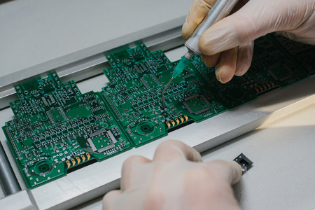 The assembly of computer units. Technological process.